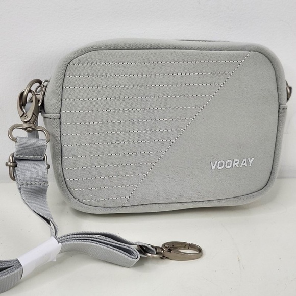 Vooray Sidekick Cross Body Bag Gray MOTO Woman’s Purse Ajustable Strap - Picture 1 of 8
